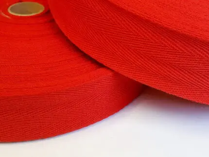 Taśma bawełniana JODEŁKA 40 mm - CZERWONA