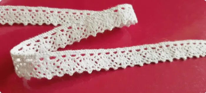 Koronka bawełniana 13mm BIAŁA (C070)