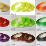 Wstążka SATYNOWA ze ZŁOTYM BRZEGIEM 6mm NA METRY