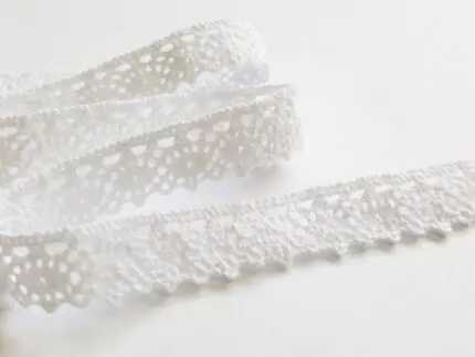 Koronka bawełniana 13mm BIAŁA (C070)