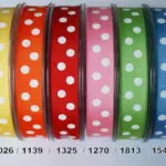 WSTĄŻKA tasiemka RYPSOWA w KROPKI GROSZKI 16mm