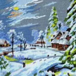 Kanwa z nadrukiem ZIMA (6294)