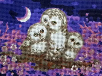 Kanwa z nadrukiem SOWY (6309)