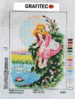 Kanwa z nadrukiem DZIEWCZYNKA (6287)