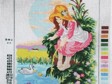 Kanwa z nadrukiem DZIEWCZYNKA (6287)