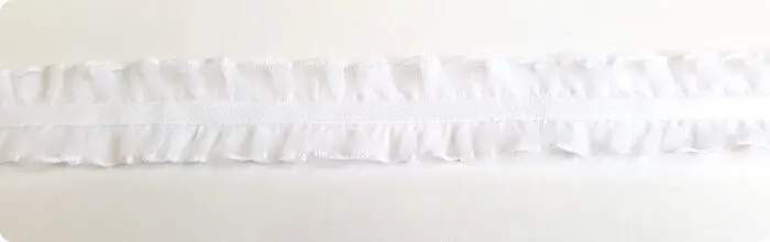 Gumokoronka 20mm BIAŁA PODWÓJNA