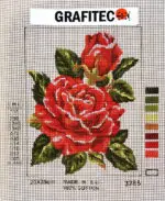 Kanwa z nadrukiem RÓŻA (3285)