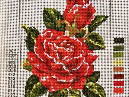 Kanwa z nadrukiem RÓŻA (3285)