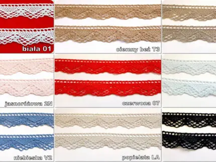 KORONKA POLIESTROWA 26 mm (D287) RÓŻNE KOLORY