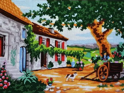 Kanwa z nadrukiem KRAJOBRAZ (6296)