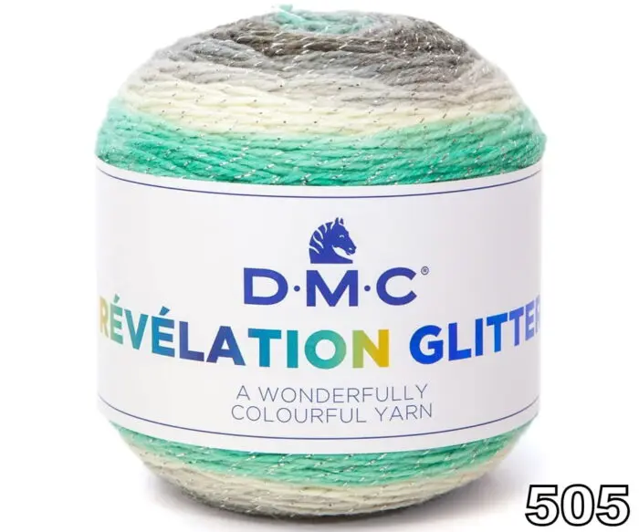 Włóczka DMC REVELATION GLITTER 150g/520m - akryl + wełna + nitka metalizowana