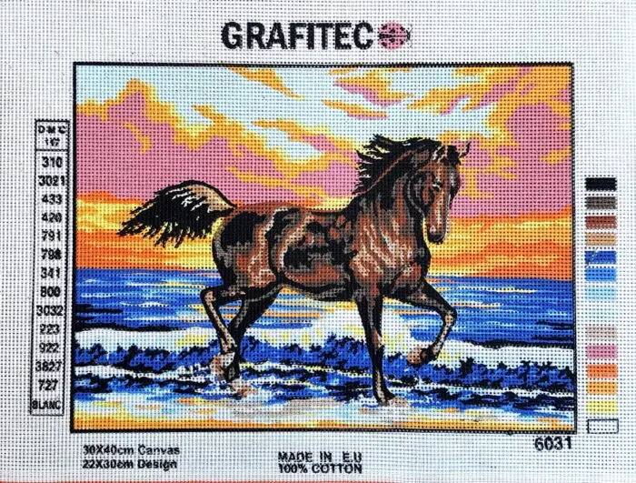 Kanwa z nadrukiem KOŃ (6031)