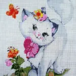 Kanwa z nadrukiem KOTEK (6304)