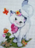 Kanwa z nadrukiem KOTEK (6304)