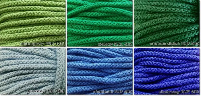 ZESTAW SZNURKÓW BAWEŁNIANYCH 8mm - po 1 metrze