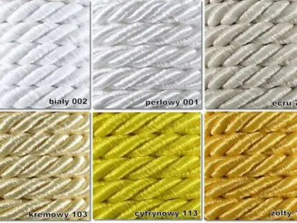 Sznurek ozdobny SKRĘCANY 7mm/ rolka 20m