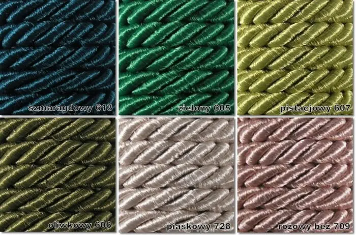 Sznurek ozdobny SKRĘCANY 7mm/ rolka 20m