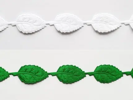 APLIKACJE NA TAŚMIE LISTKI ATŁASOWE 4/2 cm (wz 24)