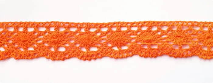 KORONKA BAWEŁNIANA 42 mm S07 POMARAŃCZOWA