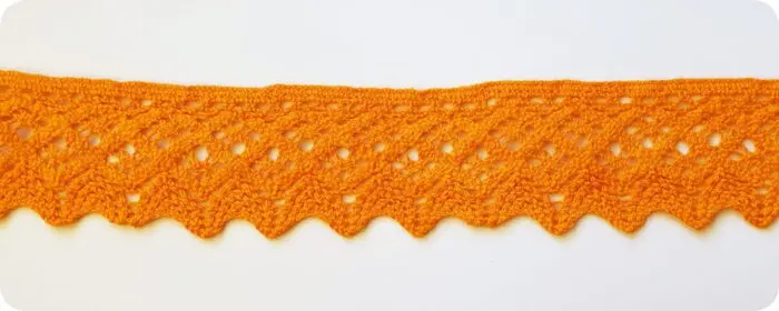KORONKA BAWEŁNIANA 50 mm S10 POMARAŃCZOWA