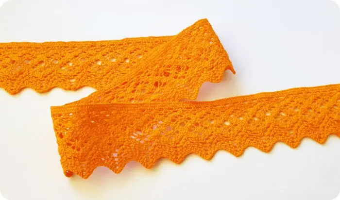 KORONKA BAWEŁNIANA 50 mm S10 POMARAŃCZOWA