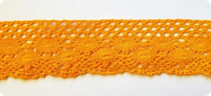 KORONKA BAWEŁNIANA 60 mm C214 POMARAŃCZOWA