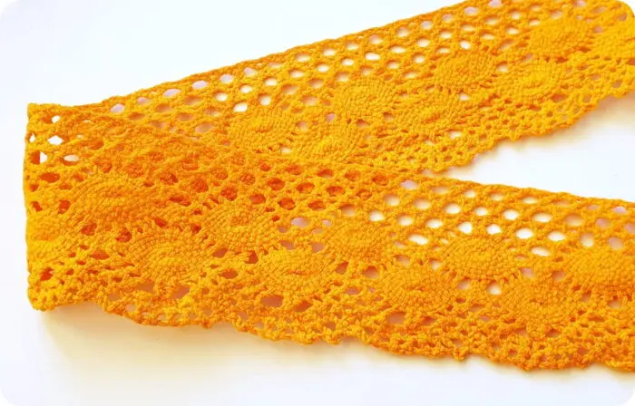 KORONKA BAWEŁNIANA 60 mm C214 POMARAŃCZOWA