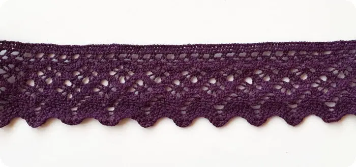 KORONKA BAWEŁNIANA 50 mm S10 FIOLETOWA