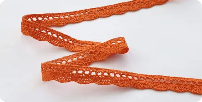 KORONKA BAWEŁNIANA 13 mm C062 MARCHEWKOWA - obrazek 2