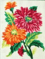 Kanwa z nadrukiem KWIATY (3115)