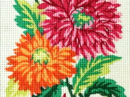 Kanwa z nadrukiem KWIATY (3115)