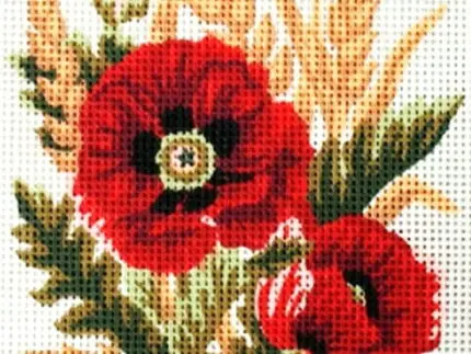 Kanwa z nadrukiem KWIATY (3116)