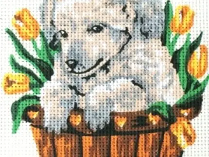 Kanwa z nadrukiem PIESEK (3136)