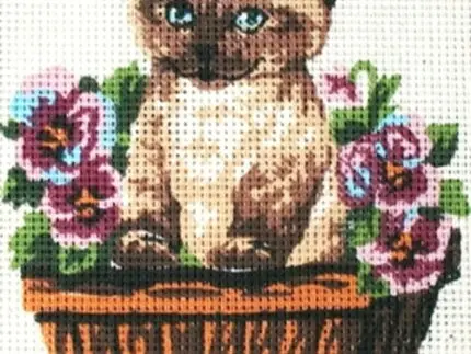 Kanwa z nadrukiem KOTEK (3139)