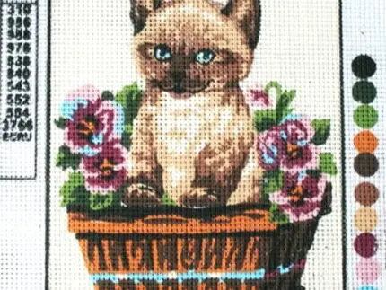 Kanwa z nadrukiem KOTEK (3139)