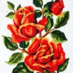 Kanwa z nadrukiem RÓŻE (3186)