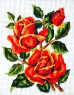 Kanwa z nadrukiem RÓŻE (3186)