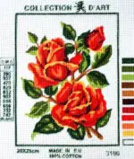 Kanwa z nadrukiem RÓŻE (3186)