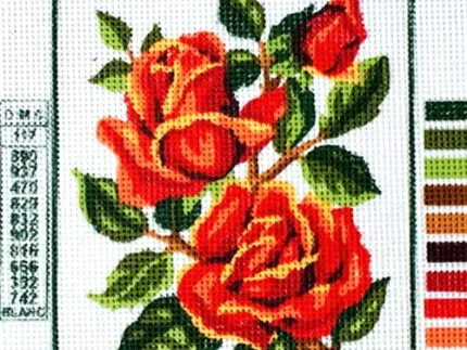 Kanwa z nadrukiem RÓŻE (3186)