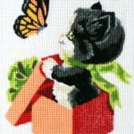 Kanwa z nadrukiem KOTEK (3193)