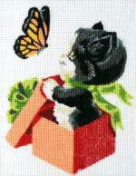 Kanwa z nadrukiem KOTEK (3193)