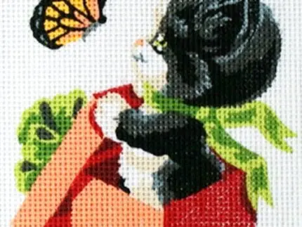 Kanwa z nadrukiem KOTEK (3193)