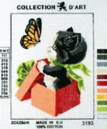 Kanwa z nadrukiem KOTEK (3193)