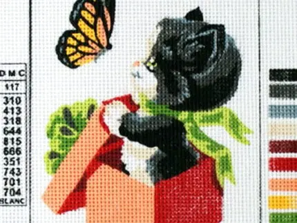 Kanwa z nadrukiem KOTEK (3193)