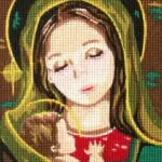 Kanwa z nadrukiem MATKA BOSKA (3218)