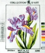 Kanwa z nadrukiem KWIATY (3286)