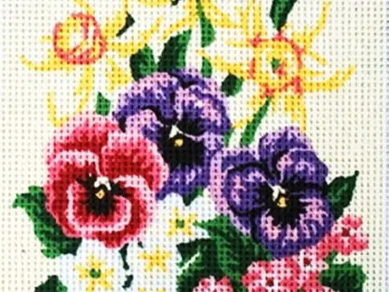 Kanwa z nadrukiem KWIATY (3117)