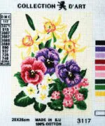 Kanwa z nadrukiem KWIATY (3117)