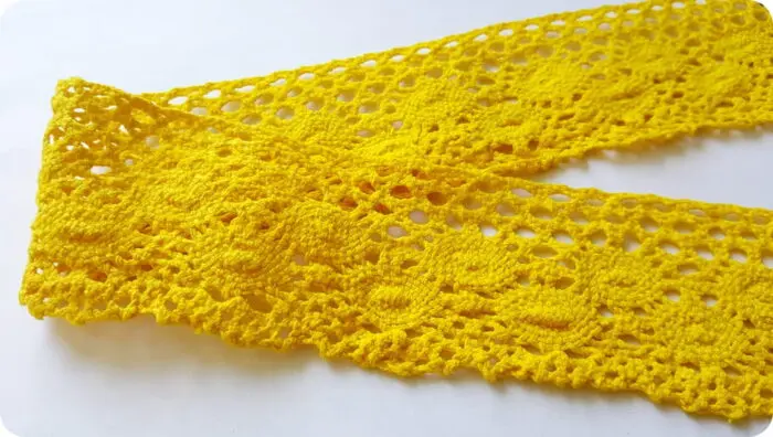 KORONKA BAWEŁNIANA 60 mm C214 ŻÓŁTA