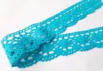 KORONKA BAWEŁNIANA 42 mm S07 TURKUSOWA